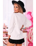 Azura Exchange Heart Graphic Pullover Sweatshirt - S