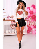 Azura Exchange Heart Graphic Pullover Sweatshirt - S