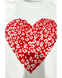 Azura Exchange Heart Graphic Pullover Sweatshirt - S