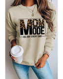 Azura Exchange Leopard Print Long Sleeve Sweatshirt - L