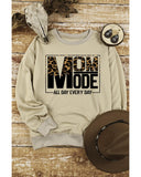 Azura Exchange Leopard Print Long Sleeve Sweatshirt - L