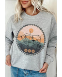 Azura Exchange Bull Graphic Print Sweatshirt - L