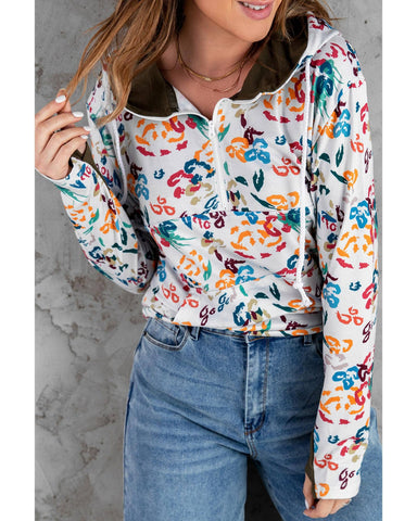 Azura Exchange Zipper Collar Hoodie with Kangaroo Pocket - M