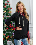 Azura Exchange Plaid Double Hoods Thumb Hole Hoodie - XL