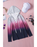 Azura Exchange Gradient Lace Up Hoodie - M