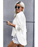 Azura Exchange Embossed Button Shirt - M