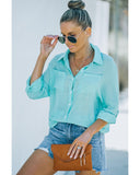 Azura Exchange Long Sleeve Buttoned Shirt with Pocket - 2XL