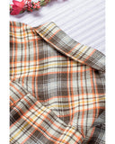 Azura Exchange Plaid Print Buttoned Shirt - S