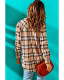 Azura Exchange Plaid Print Buttoned Shirt - S