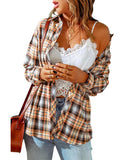 Azura Exchange Plaid Print Buttoned Shirt - S