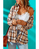 Azura Exchange Plaid Print Buttoned Shirt - S