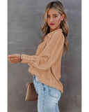 Azura Exchange Button-up Loose Long Sleeve Shirt - M