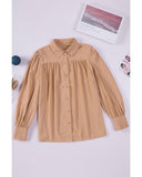 Azura Exchange Button-up Loose Long Sleeve Shirt - M