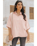 Azura Exchange Dolman Sleeves Button Front Shirt - M