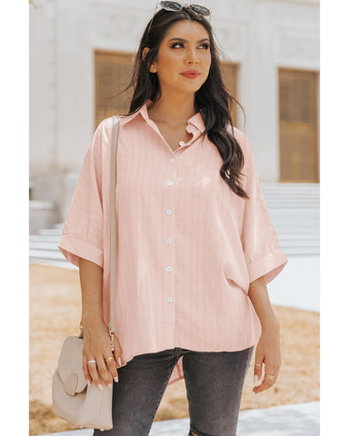 Azura Exchange Dolman Sleeves Button Front Shirt - M