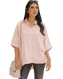 Azura Exchange Dolman Sleeves Button Front Shirt - M