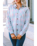 Azura Exchange Plaid Pattern Long Sleeve Shirt with Collared Neckline - 2XL