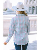 Azura Exchange Plaid Pattern Long Sleeve Shirt with Collared Neckline - 2XL