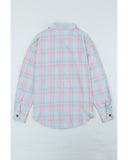 Azura Exchange Plaid Pattern Long Sleeve Shirt with Collared Neckline - 2XL