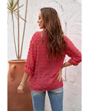 Azura Exchange Button Fuzzy Polka Dot Shirt - M