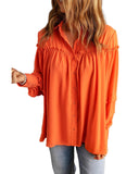 Azura Exchange Frill Trim Puff Sleeve Shirt - XL