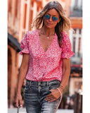 Azura Exchange Buttoned Ruffle Sleeve Shirt - M