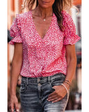 Azura Exchange Buttoned Ruffle Sleeve Shirt - M