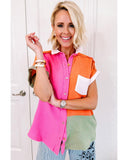 Azura Exchange Colorblock Short Sleeves Shirt - XL