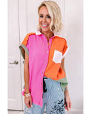 Azura Exchange Colorblock Short Sleeves Shirt - XL