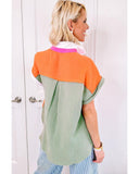 Azura Exchange Colorblock Short Sleeves Shirt - XL