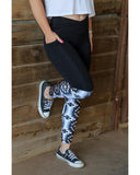 Azura Exchange Crossover High Waist Aztec Print Patchwork Leggings - S