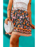 Azura Exchange Floral Print A-line Mini Skirt - S