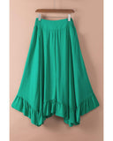 Azura Exchange Asymmetric Flounce Belted Maxi Skirt - L