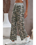 Azura Exchange Print Drawstring Waist Wide Leg Pants - XL