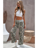 Azura Exchange Print Drawstring Waist Wide Leg Pants - XL
