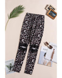Azura Exchange Hollow Out Leopard Printed Skinny Leggings - 2XL