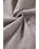 Light Grey Turn Down Collar Flap Pockets Buttoned Shacket - M