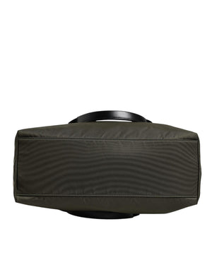 Dolce & Gabbana Men's Military Green Nylon Shoulder Strap Tote Bag - One Size