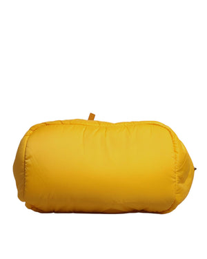 Dolce & Gabbana Men's Yellow Orange Nylon Logo Plaque Hand Shoulder Duffle Bag - One Size