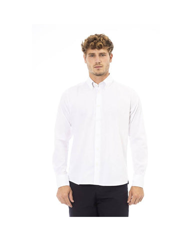 Baldinini Trend Men's White Cotton Shirt - M