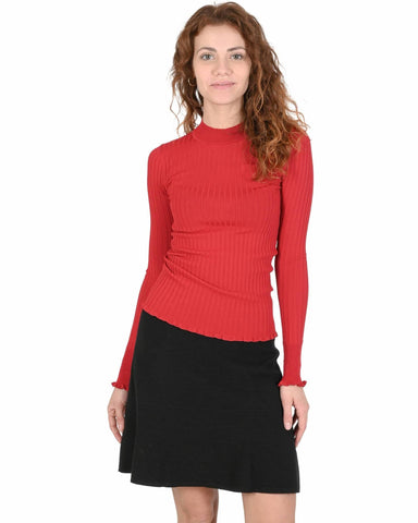 Hugo Boss Women's Red Viscose Blend Sweater in Red - S