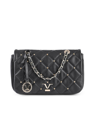 V Italia by VERSACE Chain Bag Black Leather - One Size