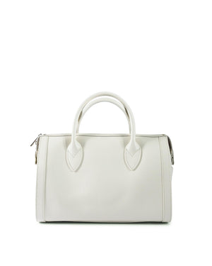 V Italia by VERSACE Womens White Leather Satchel Handbag - One Size