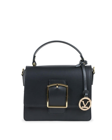 V Italia by Versace Black Leather Crossbody Bag - One Size