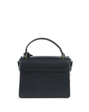 V Italia by Versace Black Leather Crossbody Bag - One Size