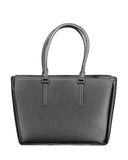 Calvin Klein Women's Elegant Black Shoulder Bag with Triple Compartts - One Size