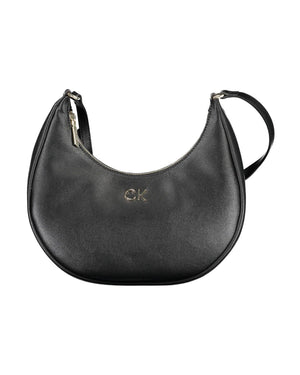 Calvin Klein Women's Elegant Black Recycled Shoulder Bag - One Size