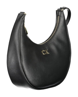Calvin Klein Women's Elegant Black Recycled Shoulder Bag - One Size