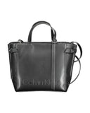 Calvin Klein Women's Elegant Black Two-Handle Recycled Polyester Bag - One Size