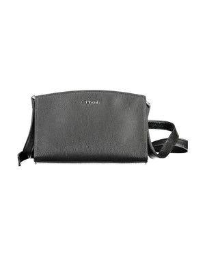 Calvin Klein Women's Elegant Black Shoulder Bag with Logo Detailing - One Size